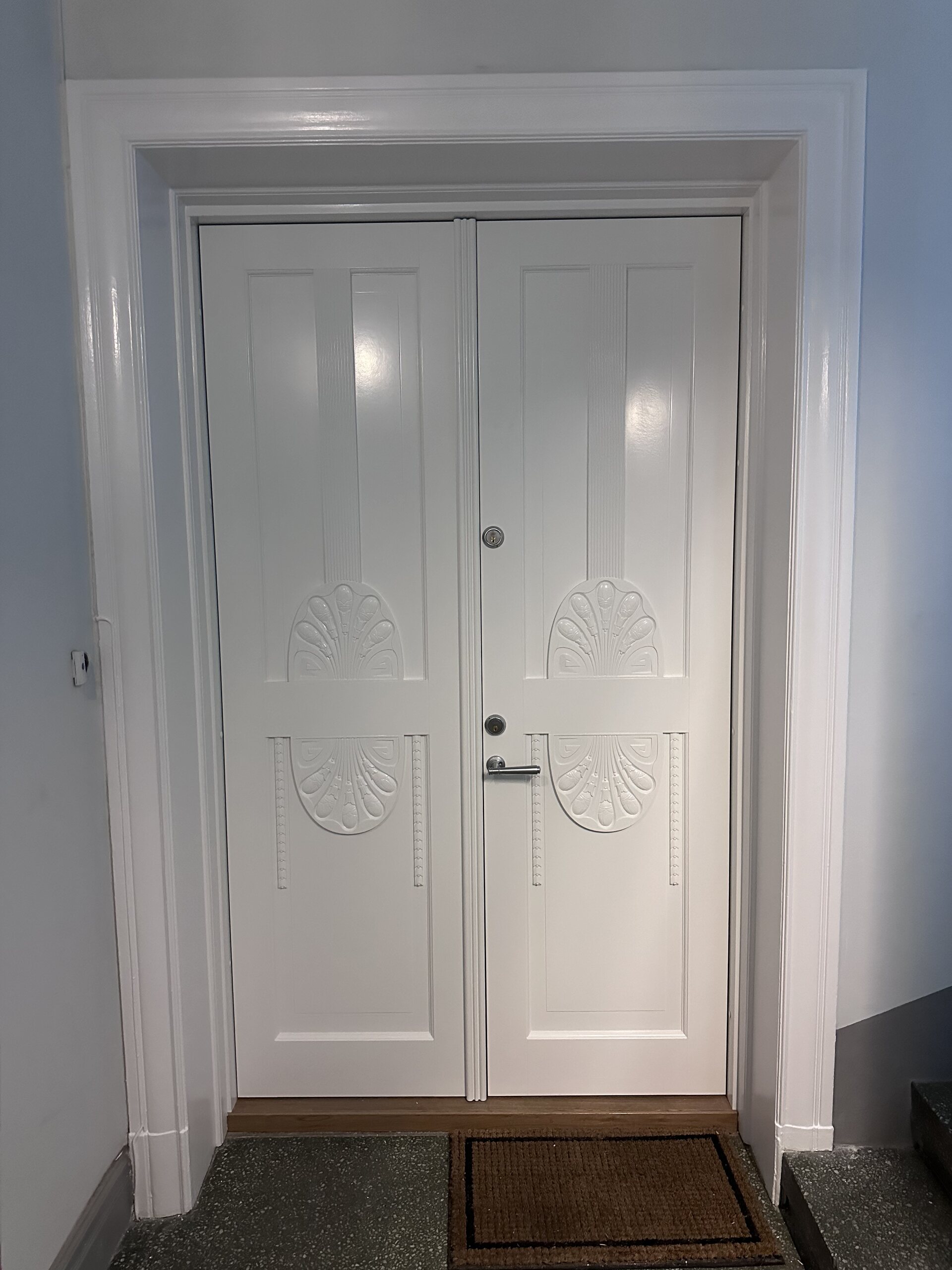 Brannsikker leilighetsdør i Bygdøy Allé, Oslo